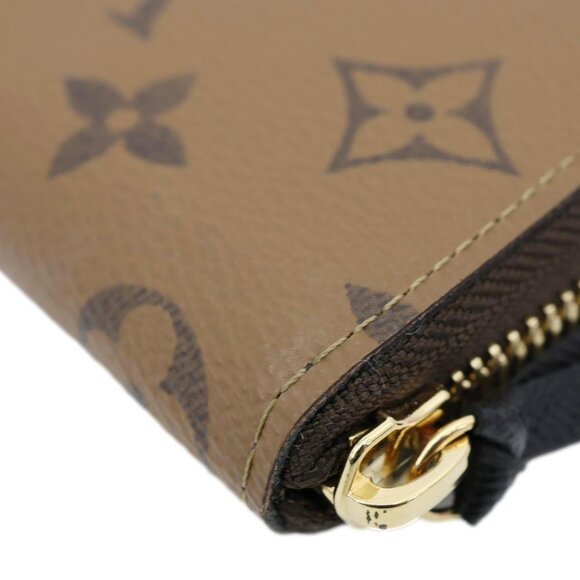 Louis Vuitton  Clemence Reverse Monogram Canvas Zippy Wallet Brown - Picture 7 of 11